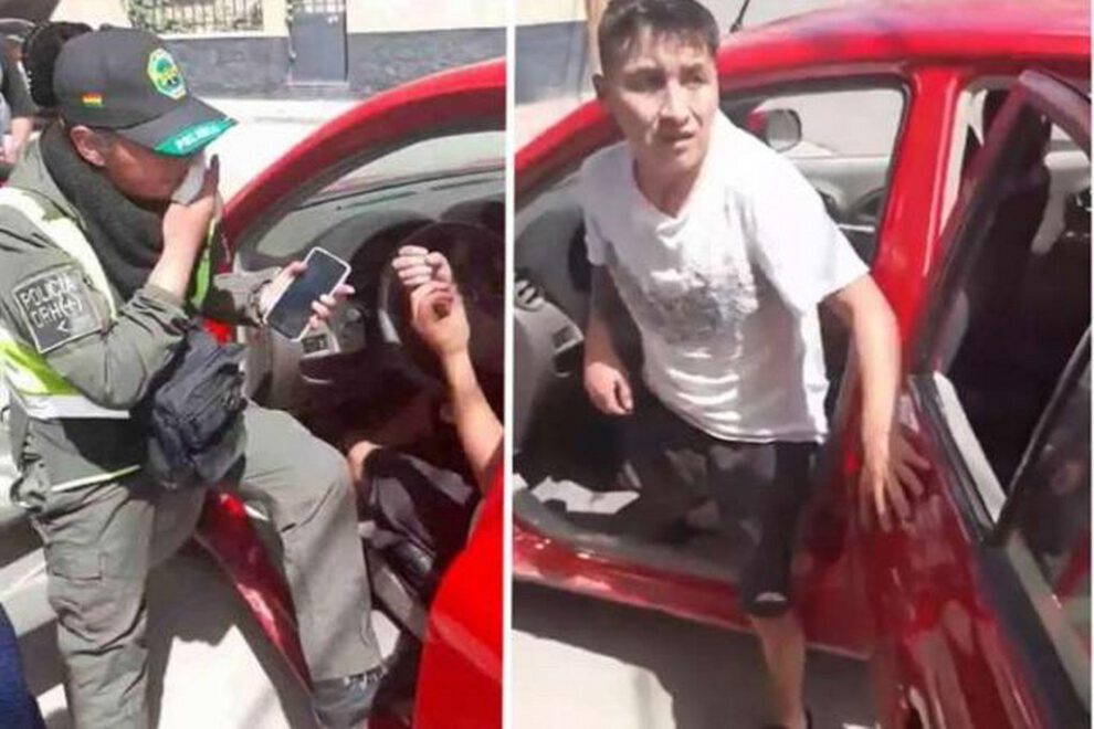Hombre golpea a uniformada en Potosí