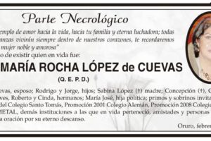 Necrológico de María Rocha López de Cuevas