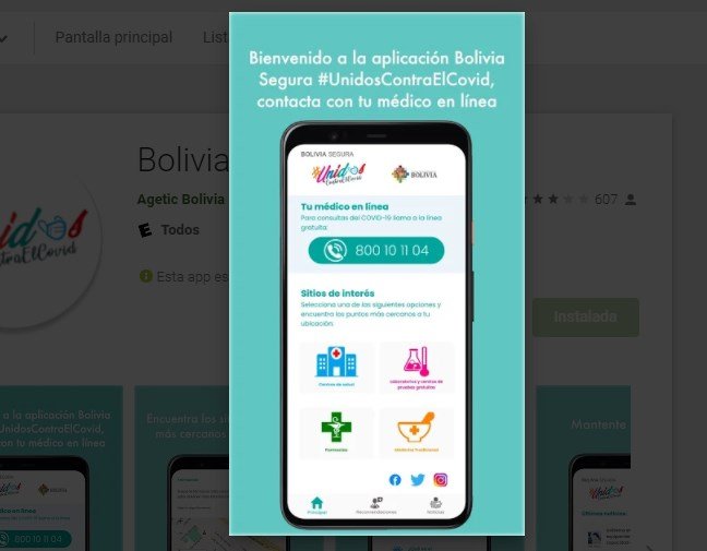 Preregistro para vacunar a la población mediante la aplicación Bolivia Segura