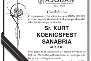 Condolencia por el fallecimiento de Kurt Koenigsfest Sanabria
