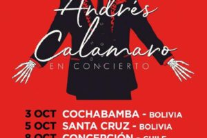Andrés Calamaro en Bolivia presentando su disco Cargar la Suerte