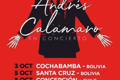 Andrés Calamaro en Bolivia presentando su disco Cargar la Suerte