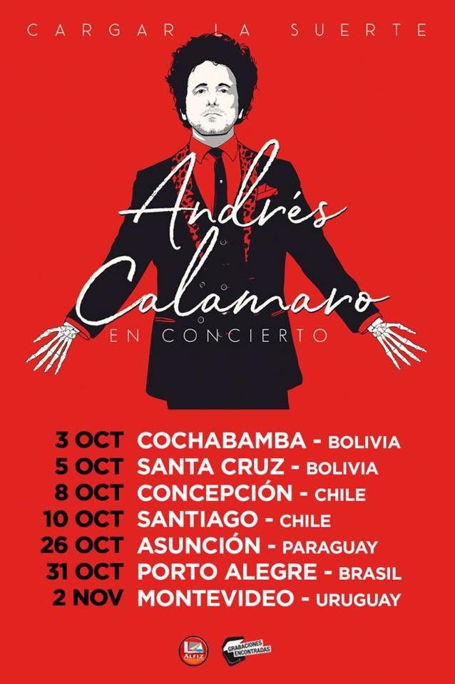 Andrés Calamaro en Bolivia presentando su disco Cargar la Suerte