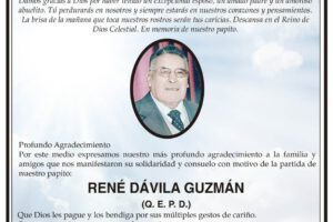 Parte Religioso de René Dávila Guzmán