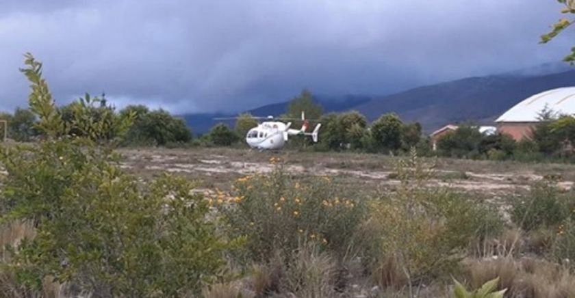 Helicóptero del Presidente Arce aterriza de emergencia en Iscayachi