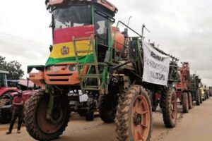 Bloqueo de caminos por parte de productores soyeros