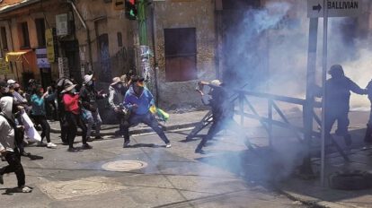 Protestas en La Paz contra la Ley de Emergencia Sanitaria