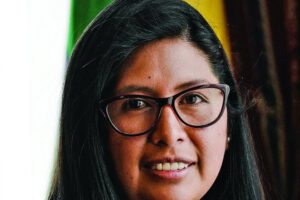 Eva Copa, expresidente del Senado y actual candidata a la alcaldía de El Alto