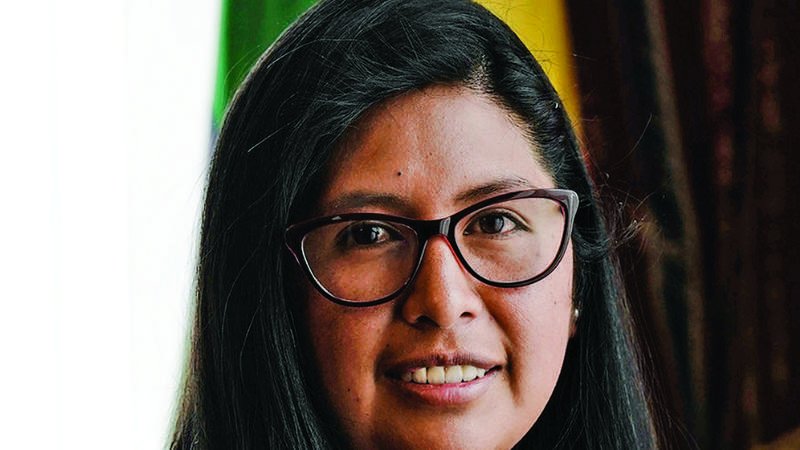 Eva Copa, expresidente del Senado y actual candidata a la alcaldía de El Alto