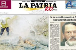 Portadas impresas del jueves 3 de octubre de 2019