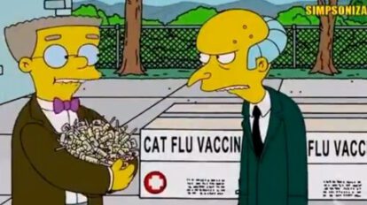 Escena de Los Simpson sobre vacunados VIP