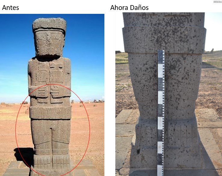 Daño al patrimonio arqueológico en Tiwanaku
