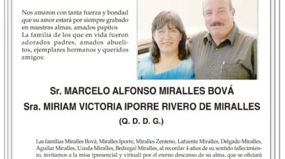 Invitación Religiosa por Marcelo Alfonso Miralles Bová y Miriam Victoria Iporre Rivero de Miralles