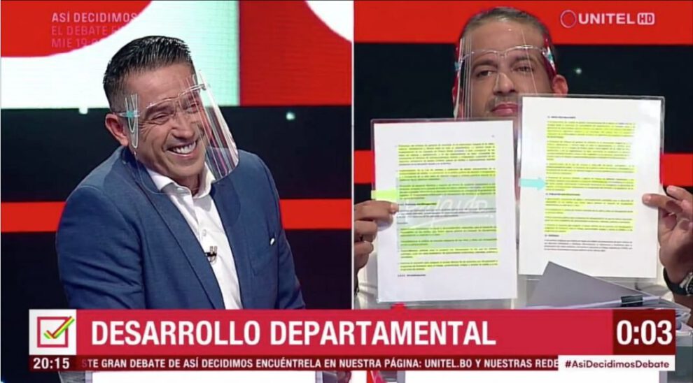 Plagio del plan de Gobierno del MAS en debate de Unitel