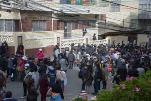 Movilización de militantes de Jallalla