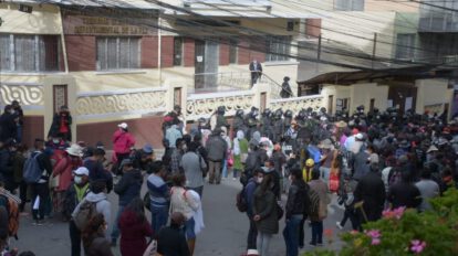 Movilización de militantes de Jallalla