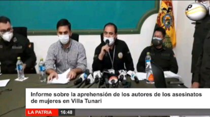 Aprehensión de feminicidas en Villa Tunari