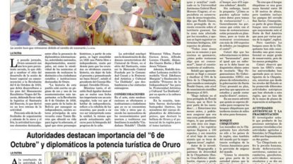 Portadas impresas del domingo 6 de octubre de 2019