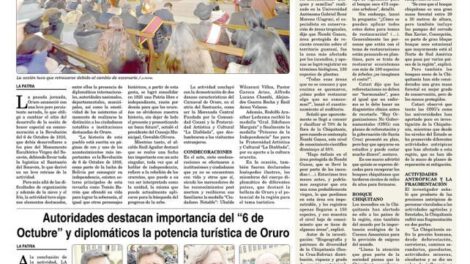Portadas impresas del domingo 6 de octubre de 2019