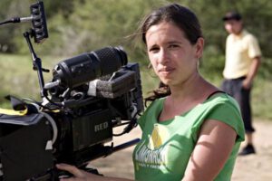 Daniela Cajías en la producción de la película Dos Irenes