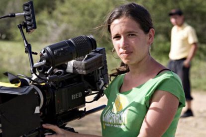 Daniela Cajías en la producción de la película Dos Irenes