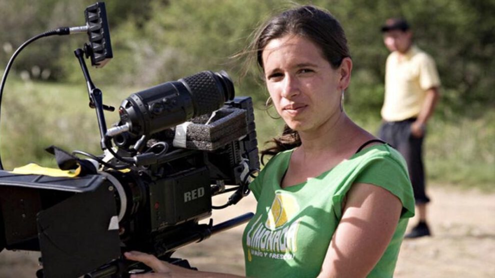 Daniela Cajías en la producción de la película Dos Irenes