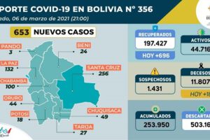 Reporte nacional de Covid-19 en Bolivia