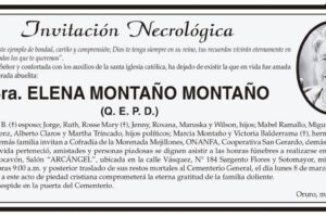 Invitación Necrológica de Elena Montaño Montaño