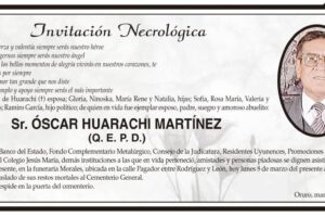Invitación Necrológica: Óscar Huarachi Martínez