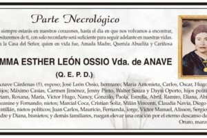 Necrológico de Emma Esther León Ossio