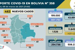 Covid-19 en Bolivia: 463 casos positivos reportados