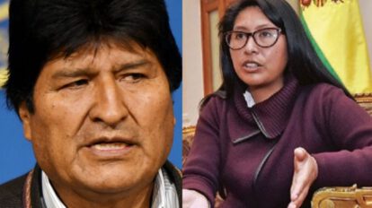 Imagen de referencia Eva Copa y Evo Morales