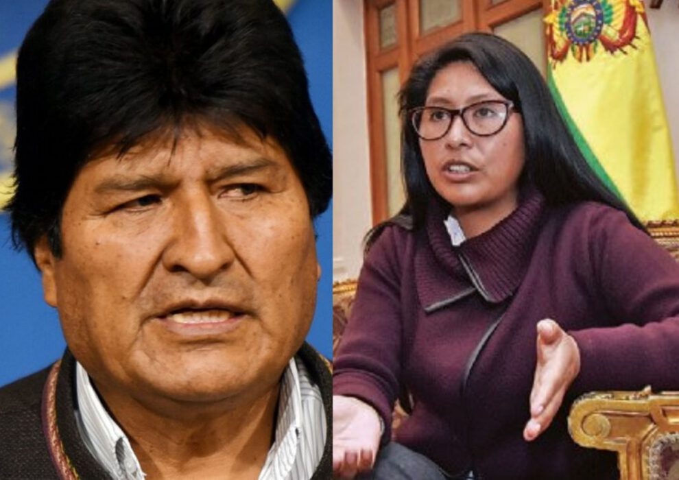Imagen de referencia Eva Copa y Evo Morales