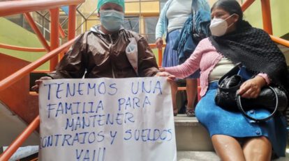Pago de salarios personal de salud en Sucre