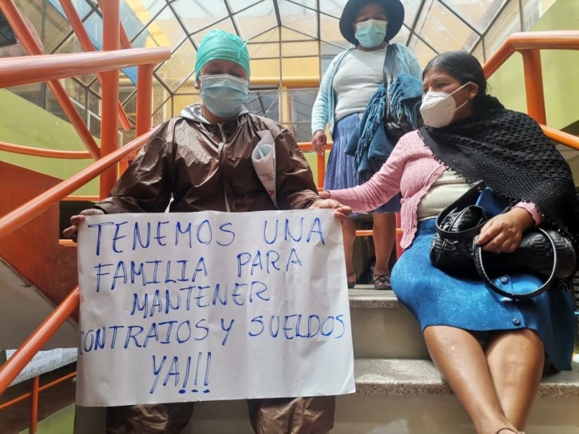 Pago de salarios personal de salud en Sucre