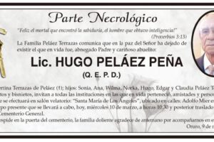 Lic. Hugo Peláez Peña Q. E. P. D.