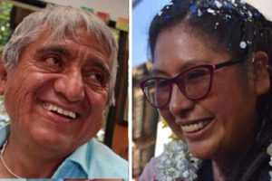 Iván Arias y Eva Copa en la Alcaldía de La Paz