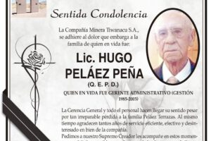 Lic. Hugo Peláez Peña Q. E. P. D.