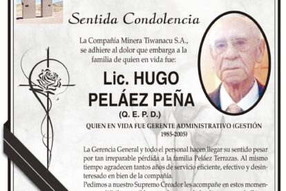 Lic. Hugo Peláez Peña Q. E. P. D.
