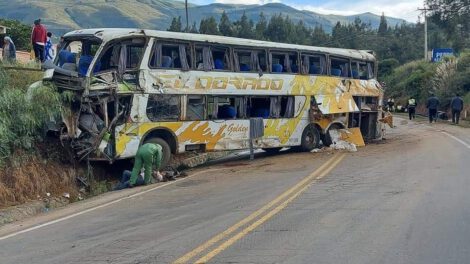 Accidente de bus El Dorado en Tutimayu