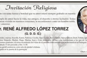 Invitación Religiosa: René Alfredo López Torrez