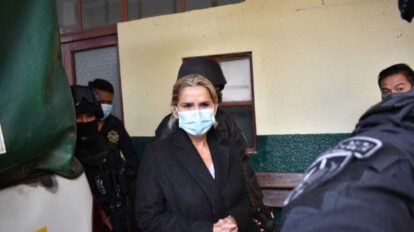 Jeanine Áñez en la Fiscalía de La Paz