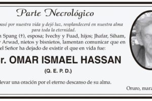 Necrológico de Omar Ismael Hassan