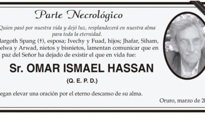 Necrológico de Omar Ismael Hassan