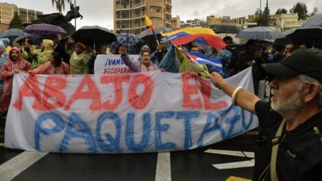 Huelga en Ecuador por retiro de subvención a combustibles
