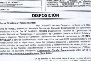 Policía en estado de emergencia para garantizar seguridad de las instituciones
