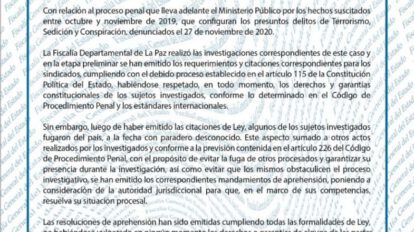 Fiscalía derechos exautoridades