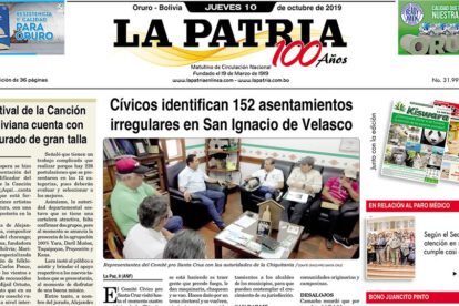 Portadas impresas del 10 de octubre de 2019