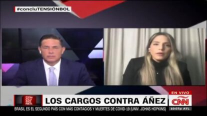 Carolina Ribera Añez hablando sobre la salud de su madre