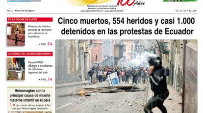 Portadas impresas del viernes 11 de octubre de 2019
